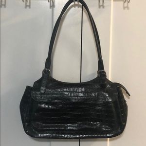 Maxx NY Black Leather Handbag